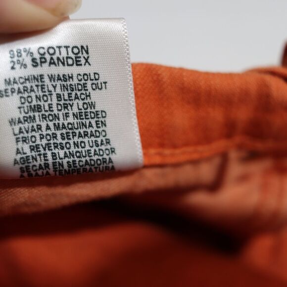 Neo Blue Orange Flat Front Mid-Length Shorts Men's 32 USA Made Stretch Cotton - Picture 13 of 13